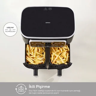 ایرفرایر دوقلو کاراجا مناسب پخت هم‌زمان دو غذا