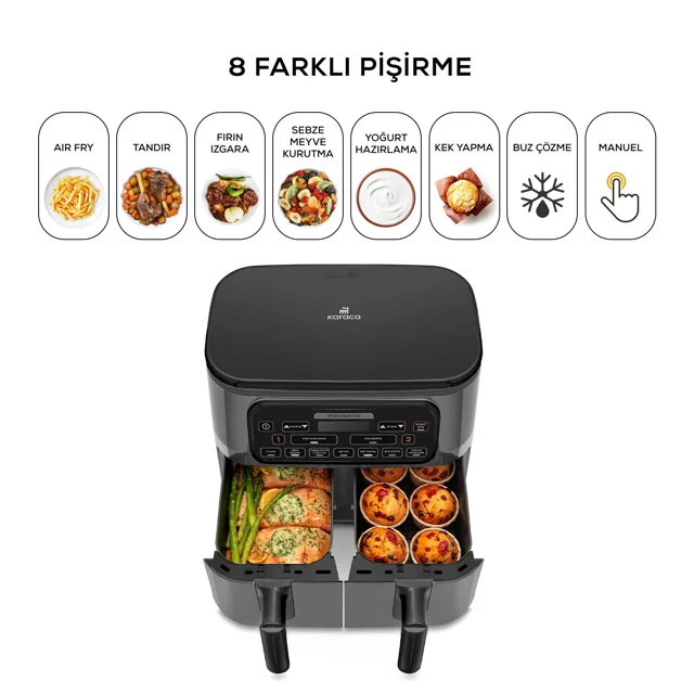 سرخکن کاراجا Air Pro Cook Duo با ظرفیت ۸ لیتر