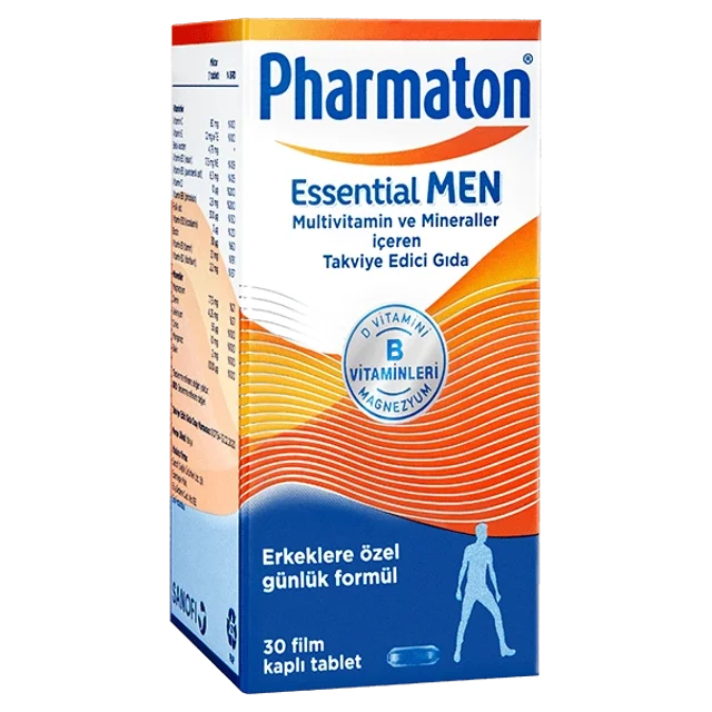 قرص مولتی ویتامین و مینرال Pharmaton Essential Men مخصوص آقایان ۳۰ عددی