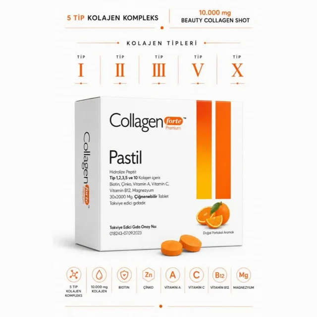 قرص جویدنی کلاژن CollagenForte ۲۰۰۰ میلی‌گرم