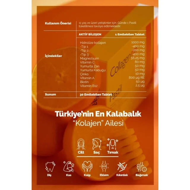 قرص کلاژن CollagenForte حاوی بیوتین و ویتامین‌ها